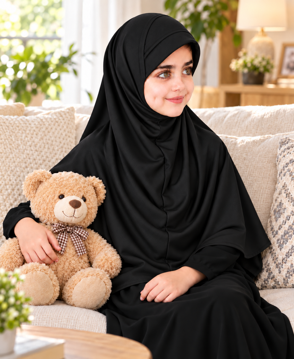 MEHAR Ma-ale Hijab for Girls - Polycotton, Ready-to-Wear