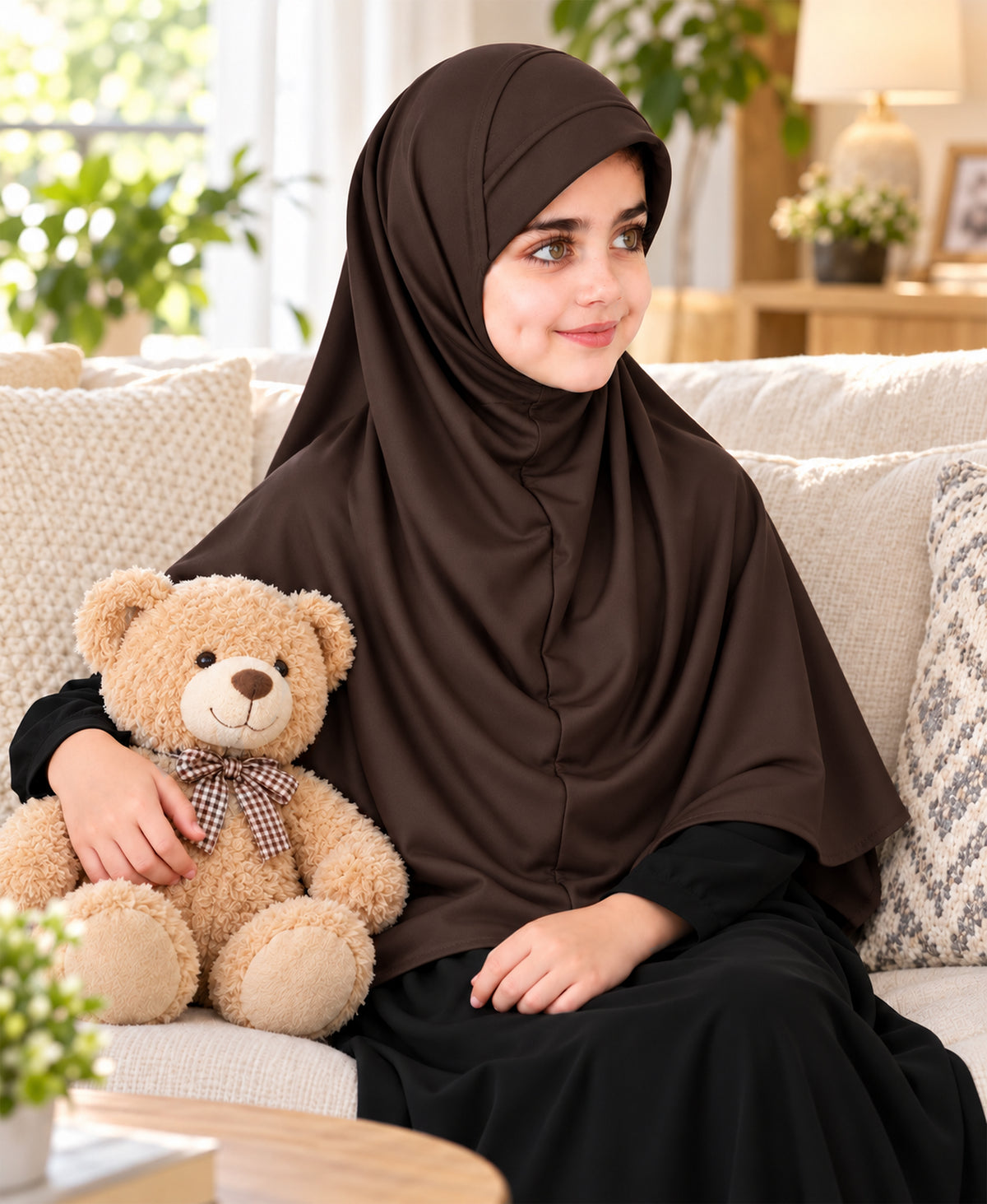 MEHAR Ma-ale Hijab for Girls - Polycotton, Ready-to-Wear