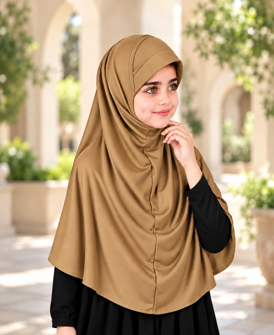 MEHAR Ma-ale Hijab for Girls - Polycotton, Ready-to-Wear