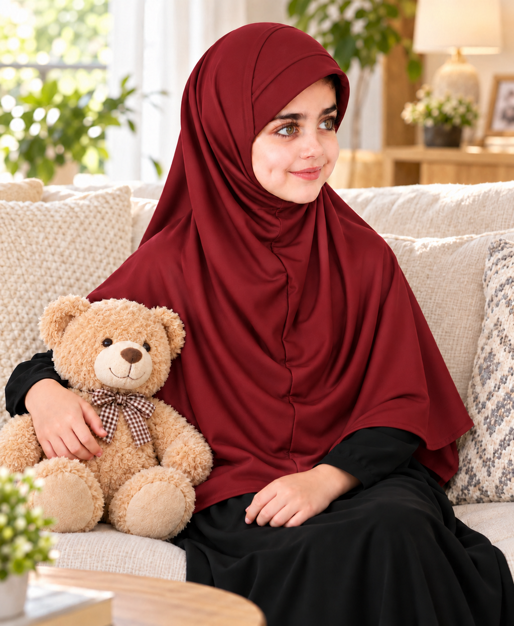 MEHAR Ma-ale Hijab for Girls - Polycotton, Ready-to-Wear