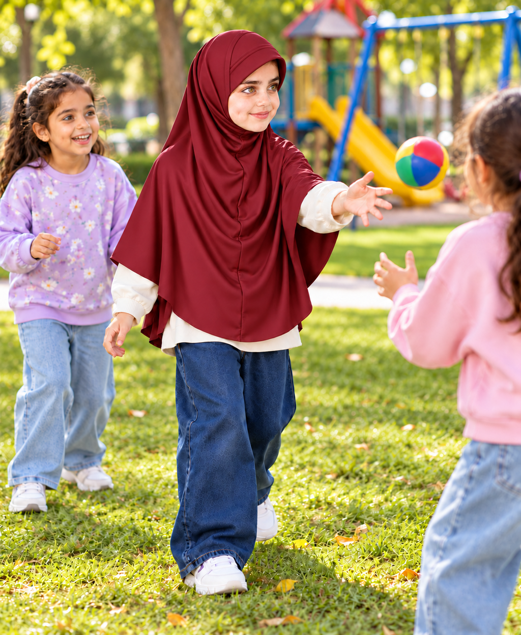 MEHAR Ma-ale Hijab for Girls - Polycotton, Ready-to-Wear