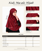 MEHAR Ma-ale Hijab for Girls - Polycotton, Ready-to-Wear