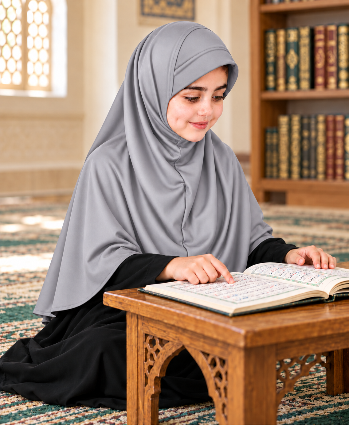 MEHAR Ma-ale Hijab for Girls - Polycotton, Ready-to-Wear