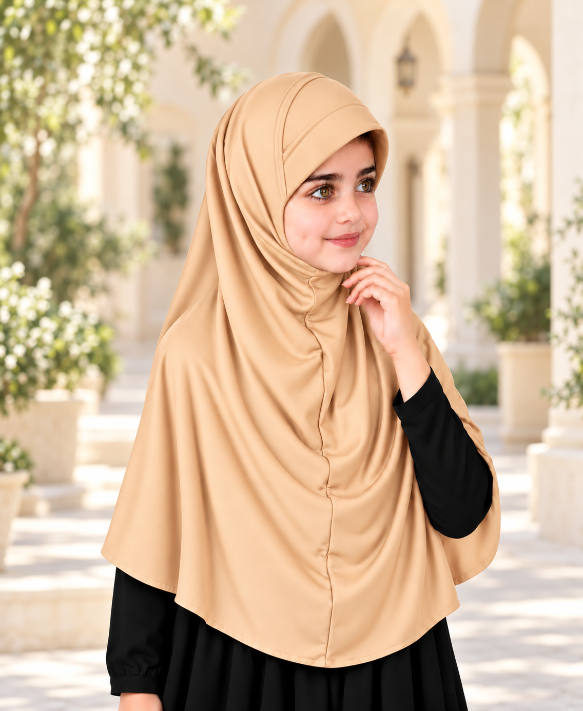 MEHAR Ma-ale Hijab for Girls - Polycotton, Ready-to-Wear