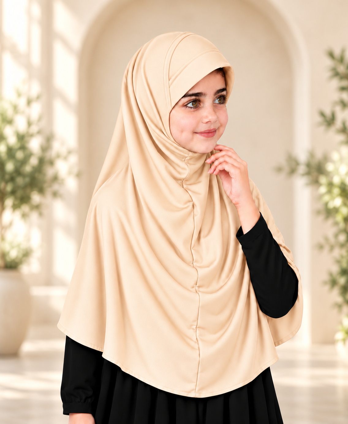 MEHAR Ma-ale Hijab for Girls - Polycotton, Ready-to-Wear