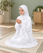 Mehar Zunaira kids namazi prayer dress for girls in White, view 2