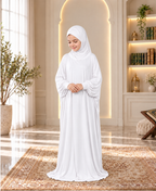 Mehar Zunaira kids namazi prayer dress for girls in White, view 1