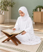 Mehar Zunaira kids namazi prayer dress for girls in White, view 5
