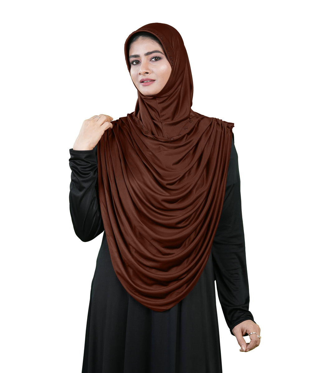 Modest Fashion by Mehar Laila Two-Piece Frilled Hijab Set