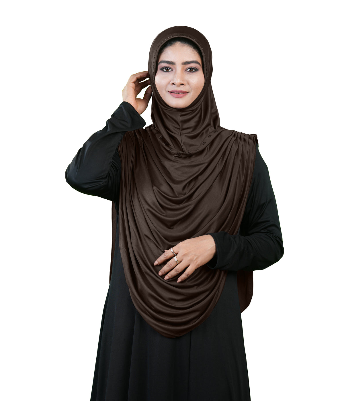 Modest Fashion by Mehar Laila Two-Piece Frilled Hijab Set