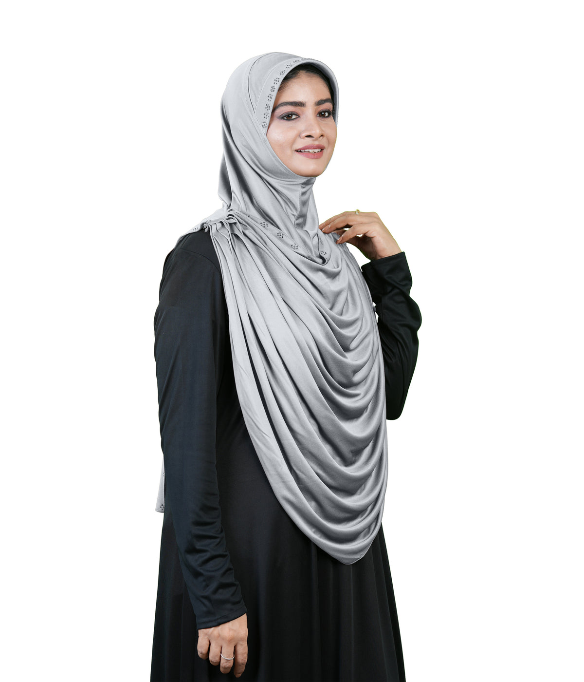 Modest Fashion by Mehar Laila Two-Piece Frilled Hijab Set