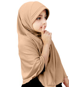 Mehar Hijab's Girl's Plain Long Hijab feel good Little Ma-ale Hijab