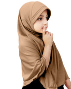 Mehar Hijab's Girl's Plain Long Hijab feel good Little Ma-ale Hijab