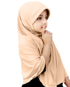 Mehar Hijab's Girl's Plain Long Hijab feel good Little Ma-ale Hijab