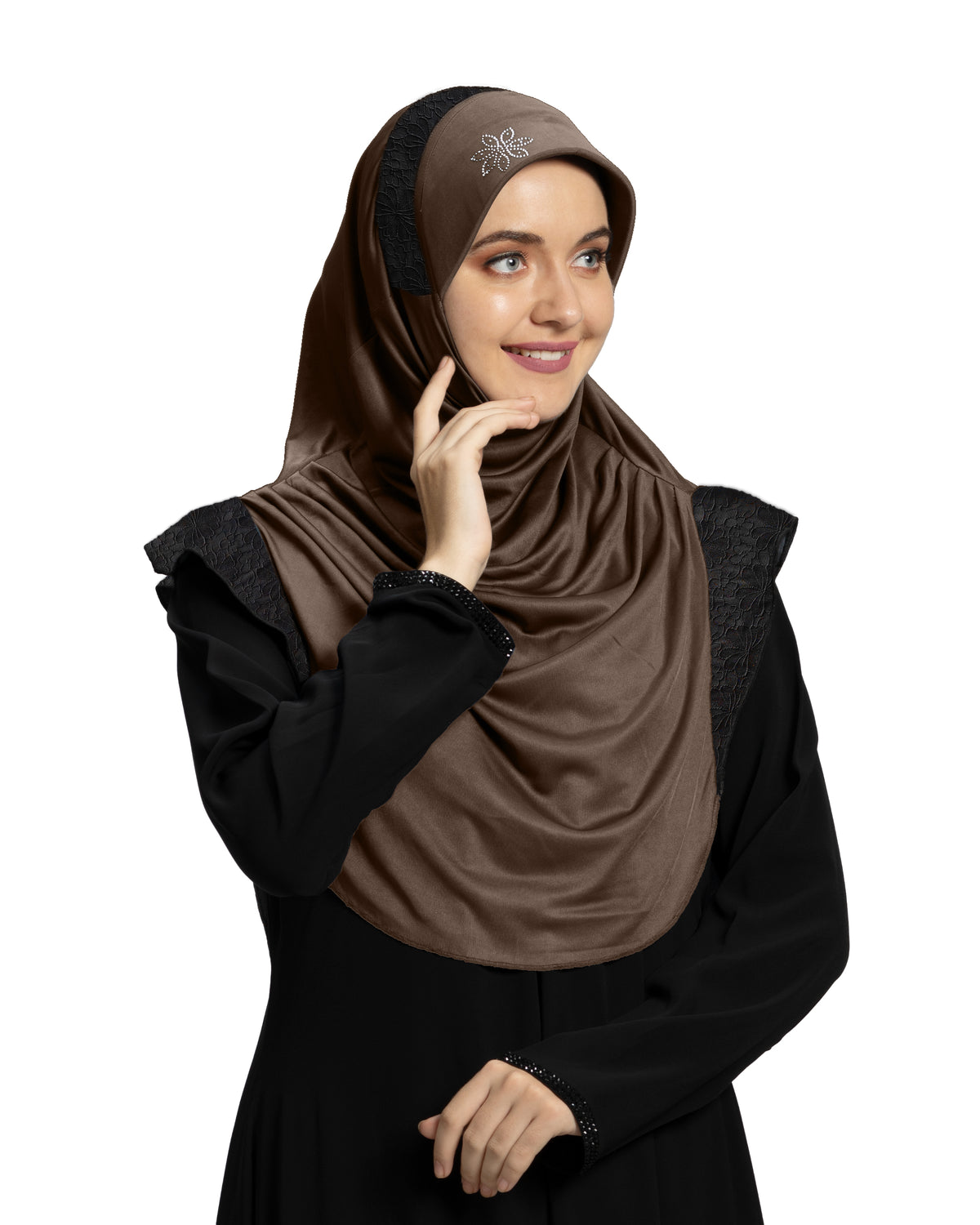 Mehar Hijab Naaz Hijab in Formal Grey-Black