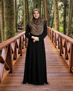 Mehar Hijab Naaz Hijab in Formal Grey-Black