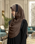 Mehar Hijab Naaz Hijab in Formal Grey-Black