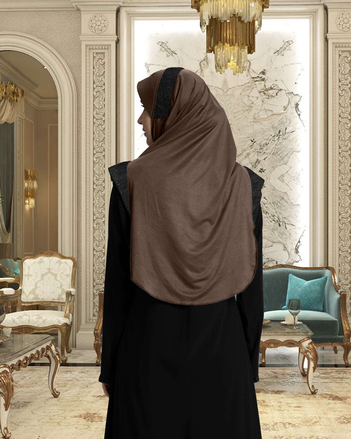 Mehar Hijab Naaz Hijab in Formal Grey-Black