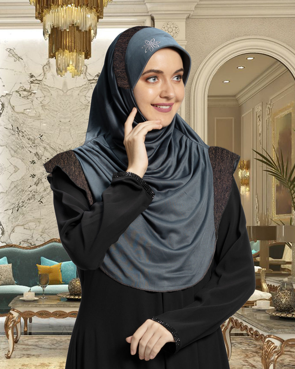 Mehar Hijab's Modest Women's Stylish Designer headwear Naaz Hijab