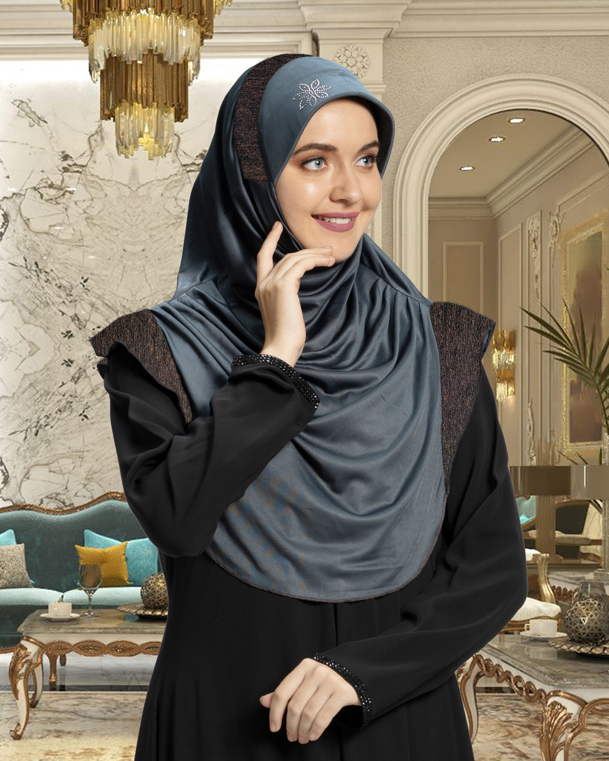 Mehar Hijab's Modest Women's Stylish Designer headwear Naaz Hijab