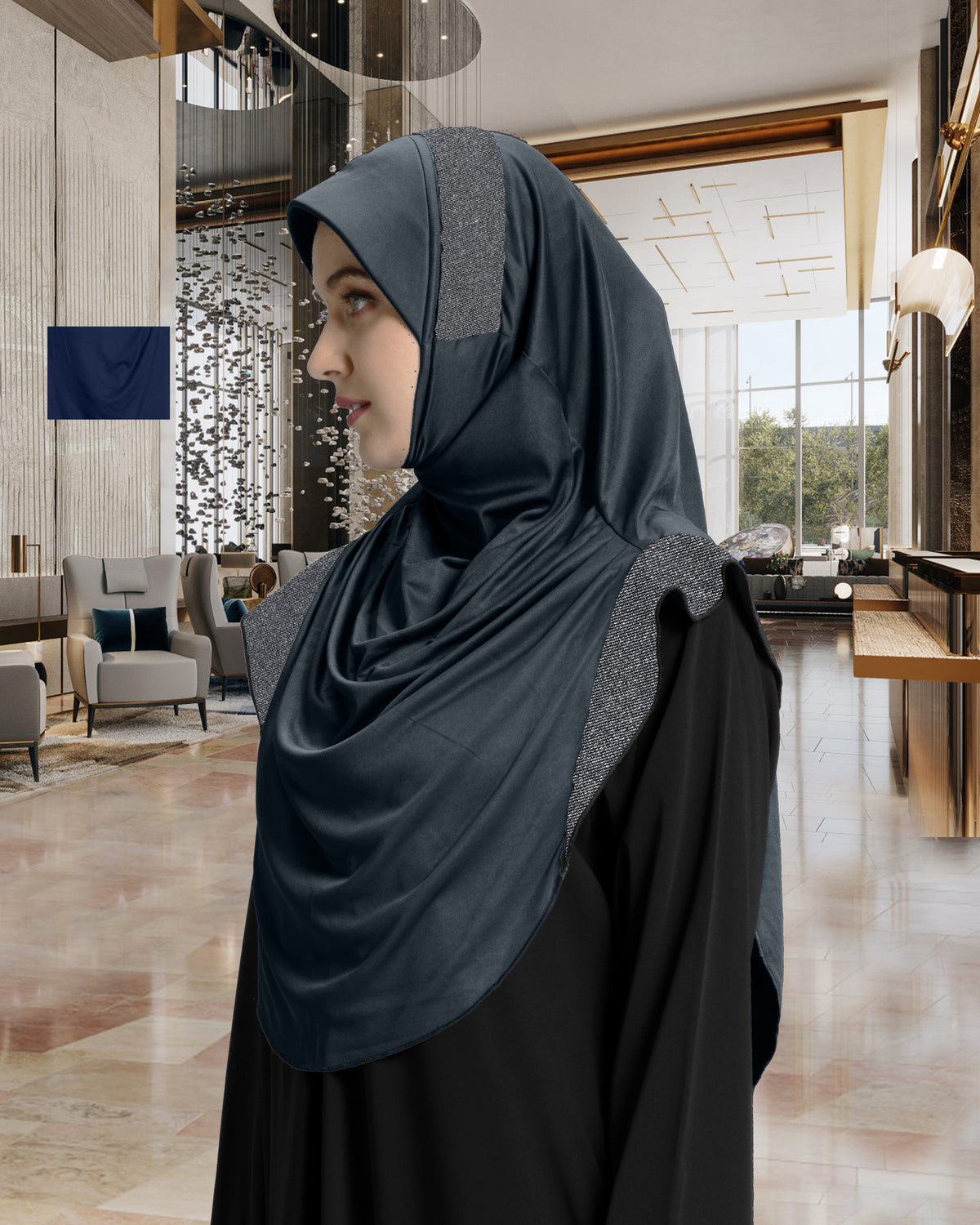Mehar Hijab's Modest Women's Designed Stylish Cut Naaz Hijab