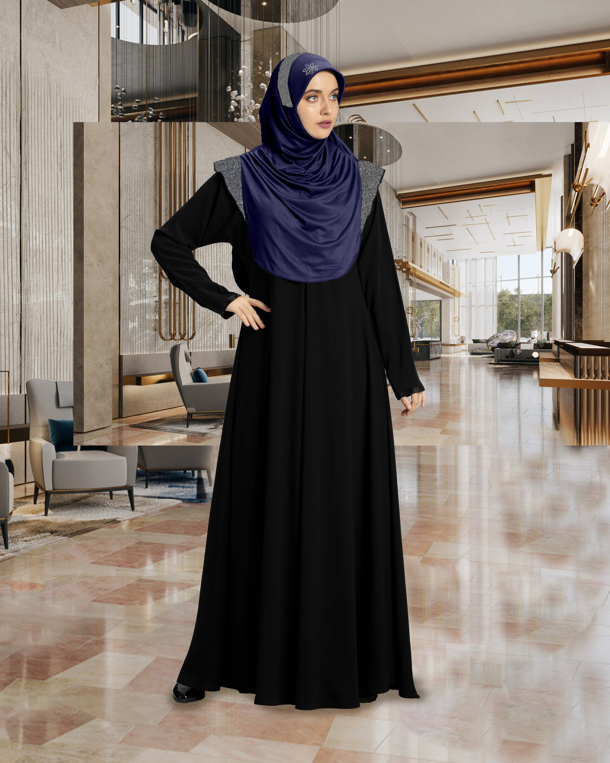 Mehar Hijab's Modest Women's Designed Stylish Cut Naaz Hijab