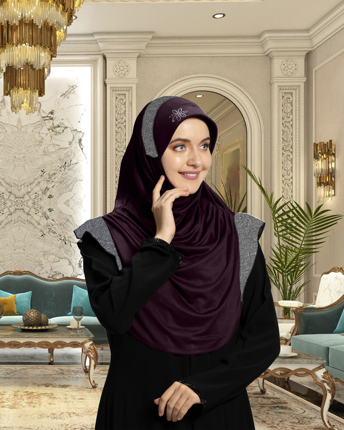 Mehar Hijab's Modest Women's Designed Stylish Cut Naaz Hijab