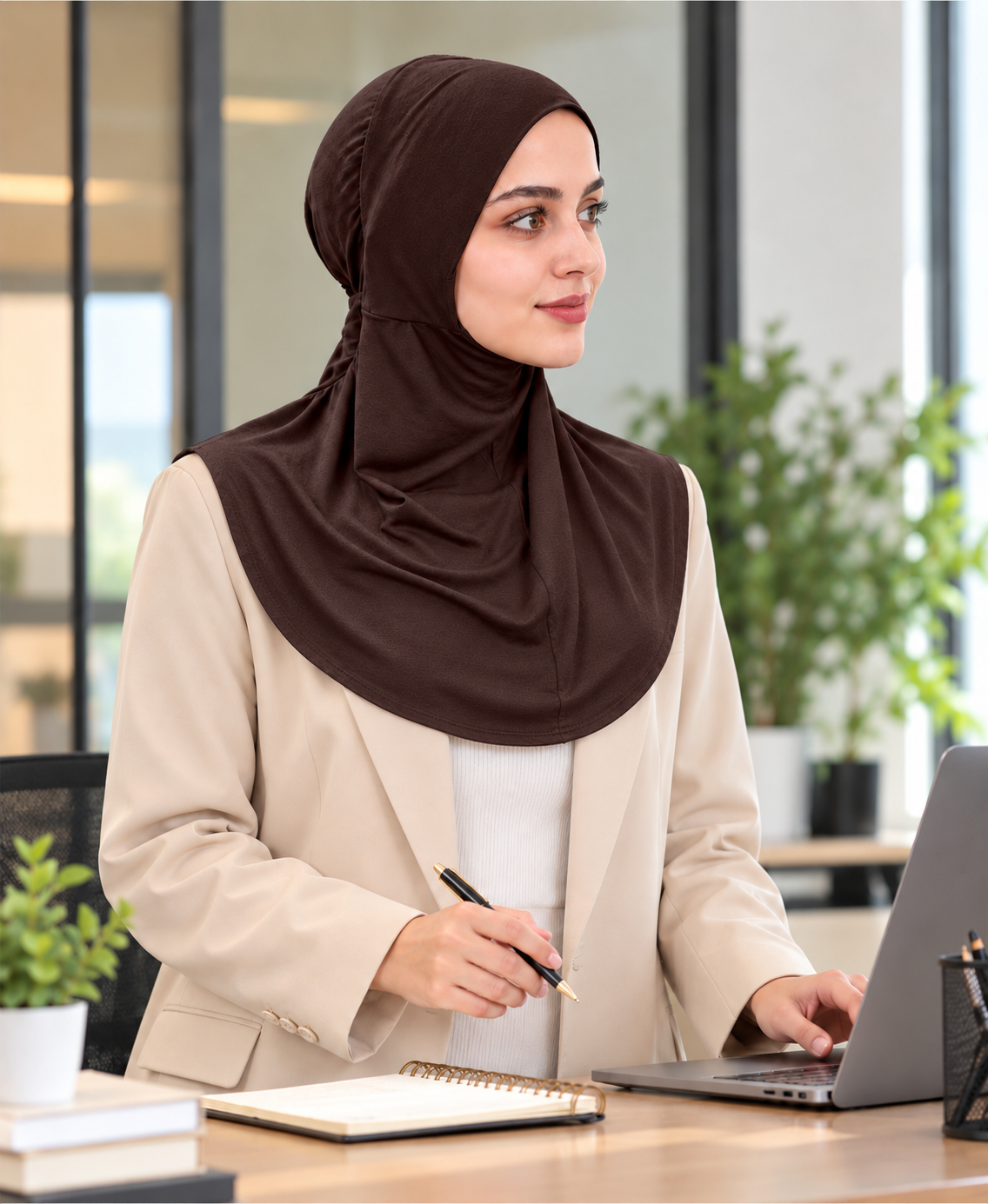 MEHAR Najla Ninja Cap for Women - Bamboo Modal Lycra, 6 Neutral Shades