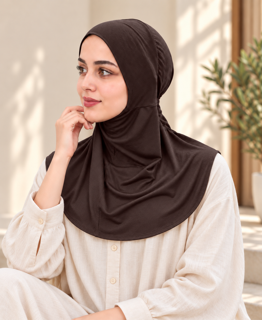 MEHAR Najla Ninja Cap for Women - Bamboo Modal Lycra, 6 Neutral Shades