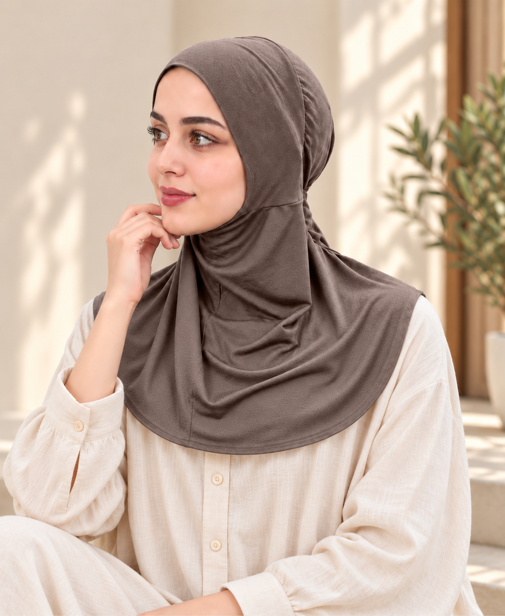 MEHAR Najla Ninja Cap for Women - Bamboo Modal Lycra, 6 Neutral Shades