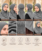 MEHAR Najla Ninja Cap for Women - Bamboo Modal Lycra, 6 Neutral Shades