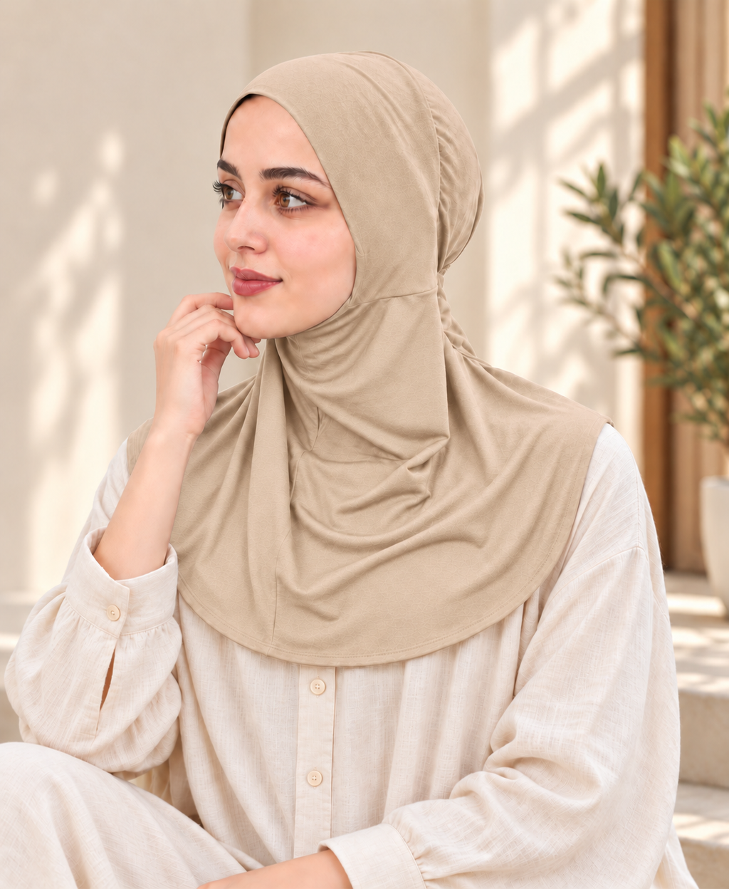 MEHAR Najla Ninja Cap for Women - Bamboo Modal Lycra, 6 Neutral Shades