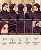 MEHAR Najla Ninja Cap for Women - Bamboo Modal Lycra, 5 Bright Shades