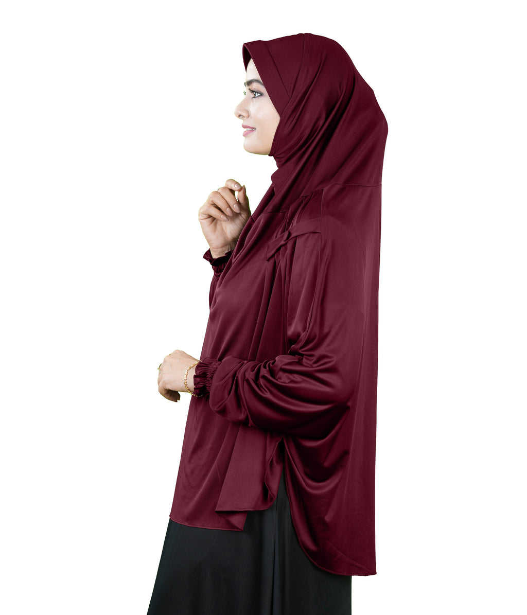 Mehar Hijabs Modest Elegant Saima Farasha type Hijab – One-Piece