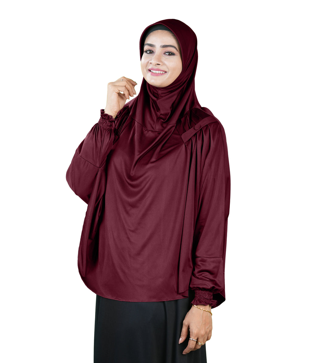 Mehar Hijabs Modest Elegant Saima Farasha type Hijab – One-Piece