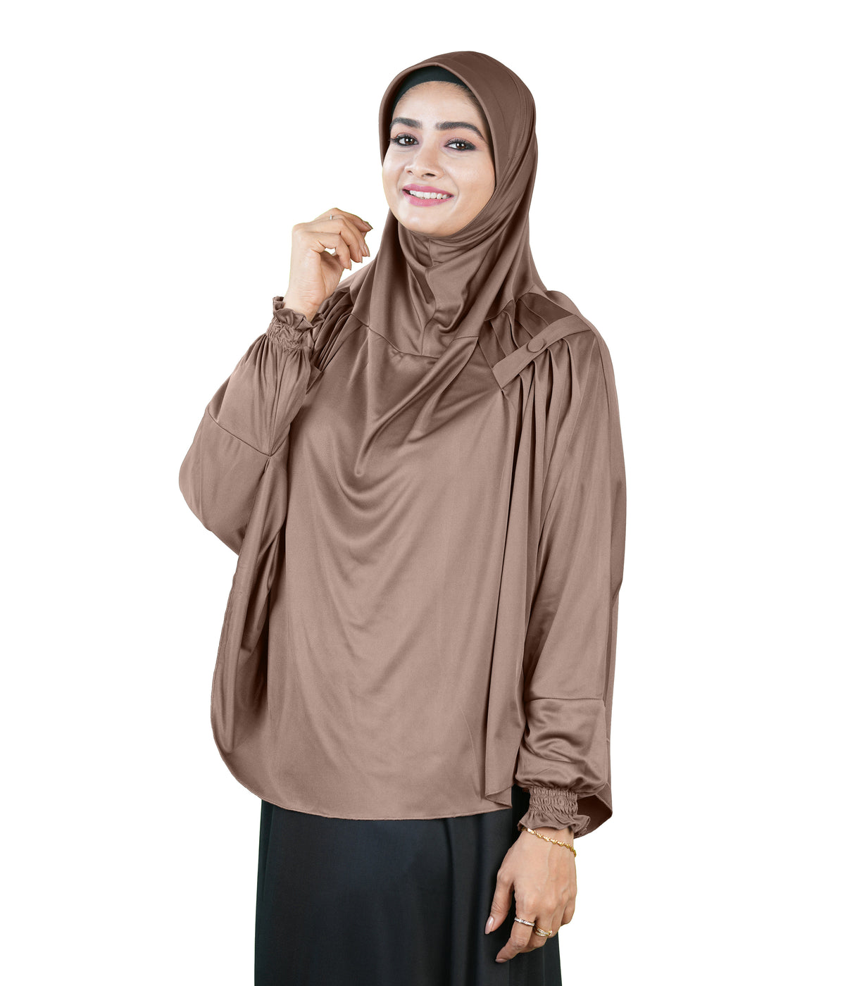 Mehar Hijabs Modest Elegant Saima Farasha type Hijab – One-Piece
