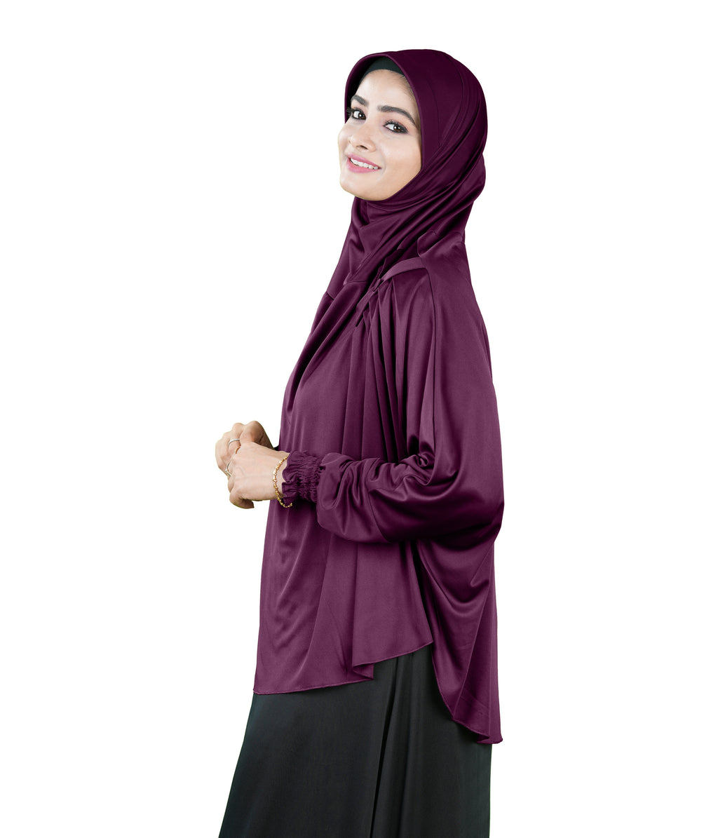 Mehar Hijabs Modest Elegant Saima Farasha type Hijab – One-Piece