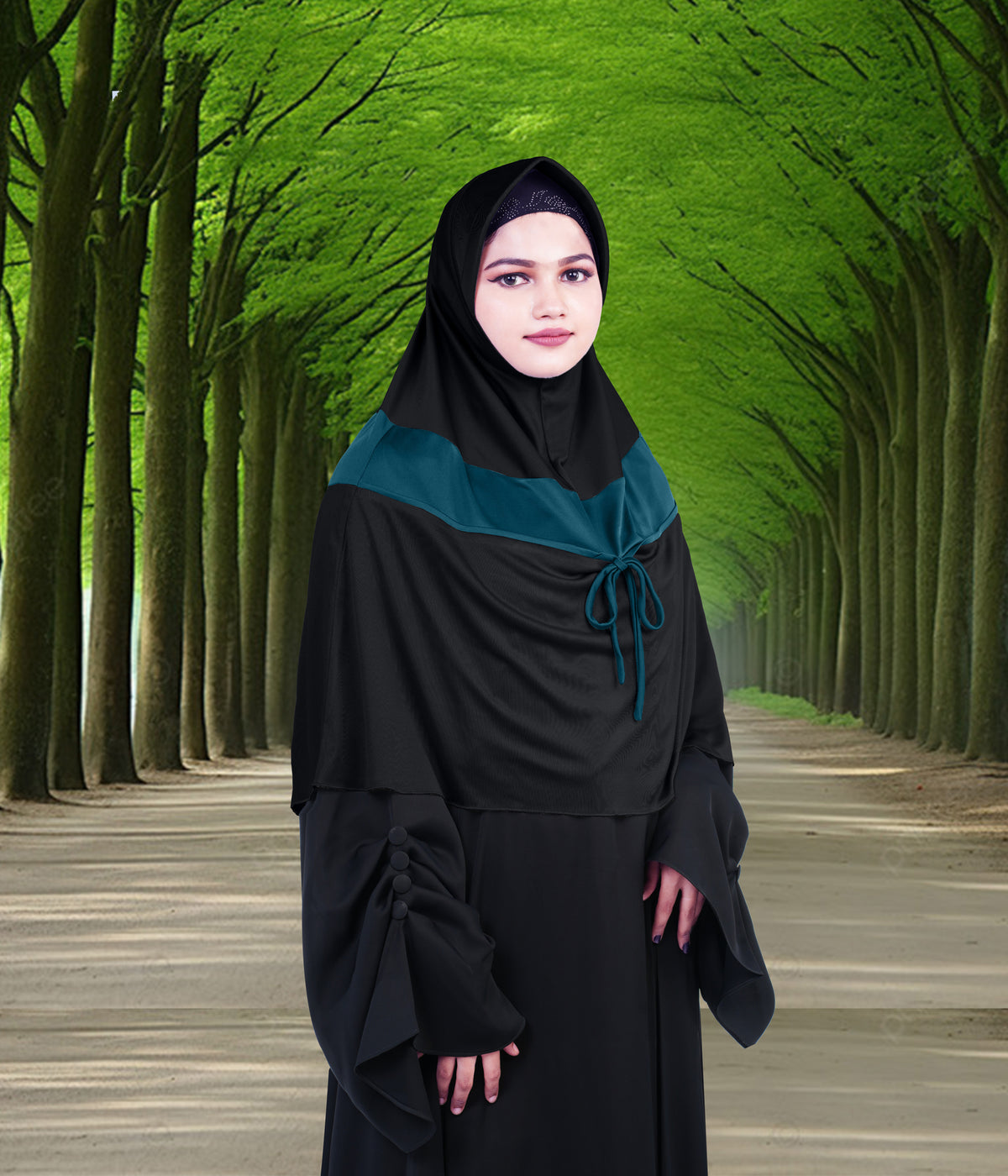 Mehar Shakira Elegant Dual-Tone Knot Hijab