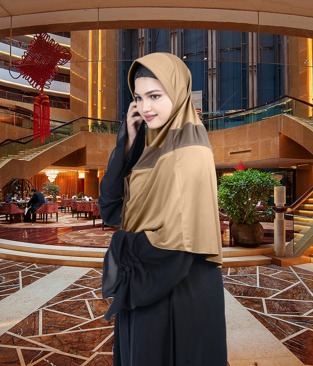 Mehar Shakira Elegant Dual-Tone Knot Hijab