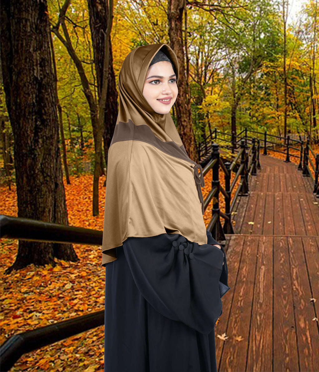 Mehar Shakira Elegant Dual-Tone Knot Hijab