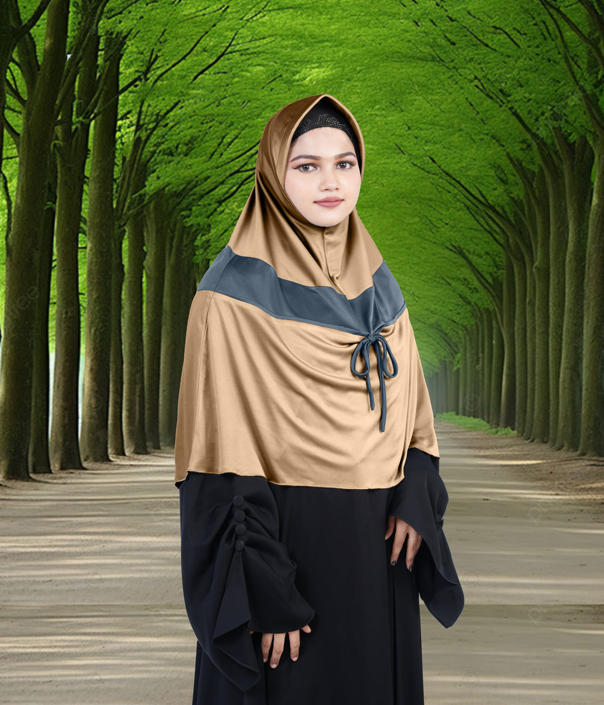 Mehar Shakira Elegant Dual-Tone Knot Hijab