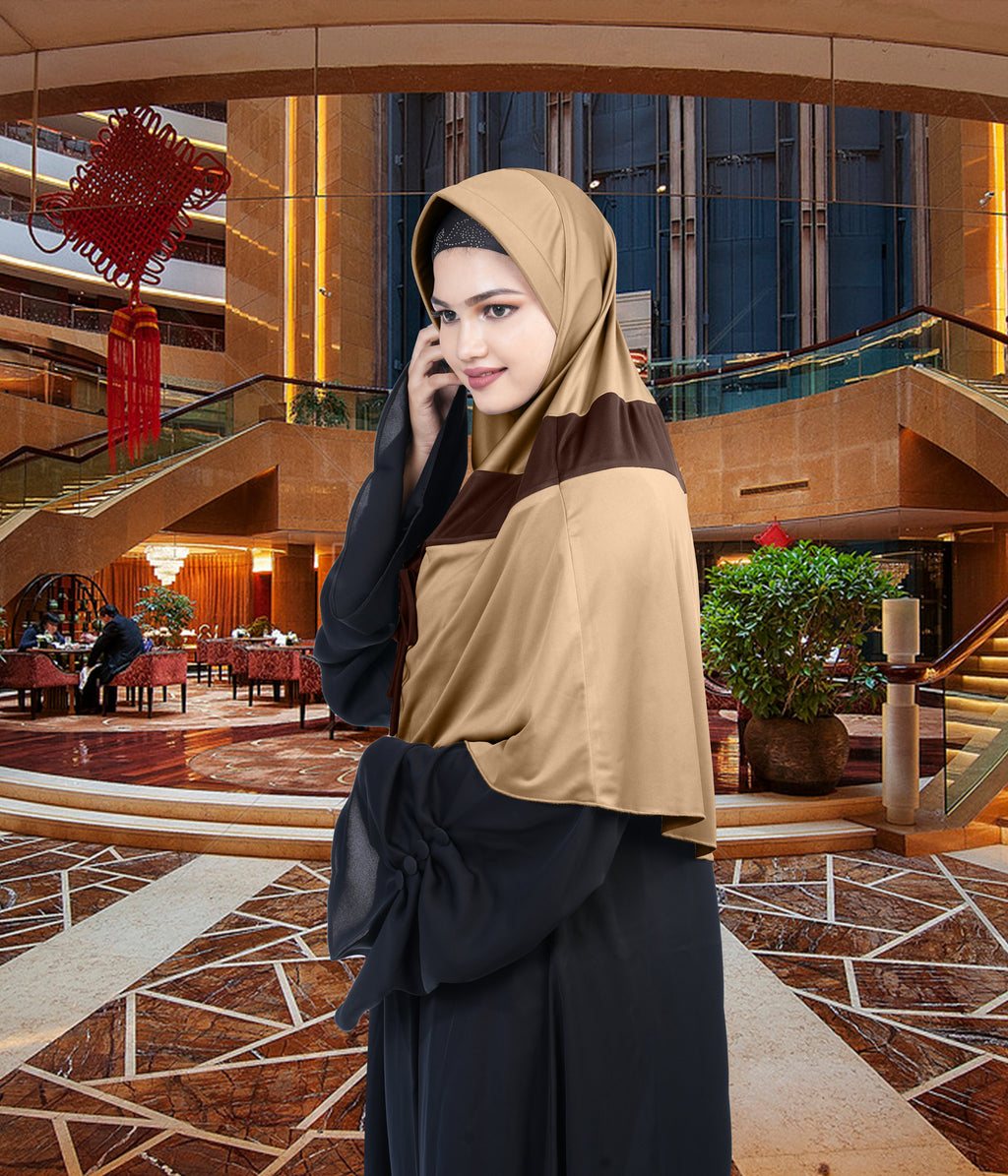 Mehar Shakira Elegant Dual-Tone Knot Hijab