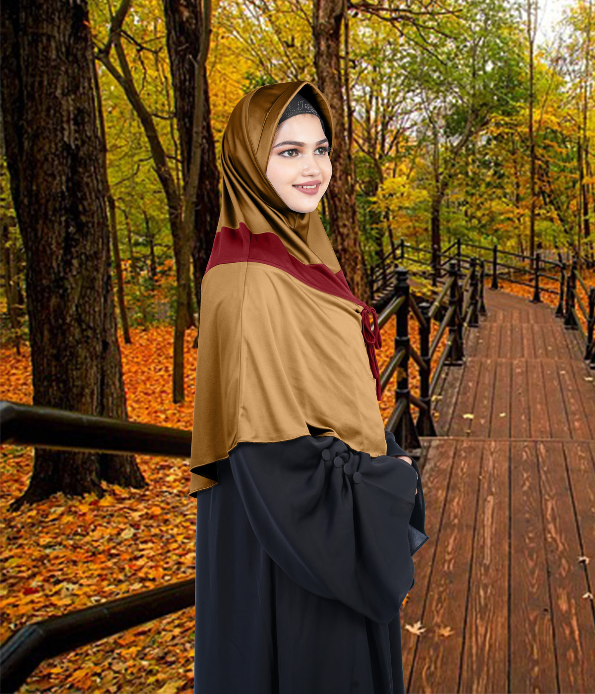 Mehar Shakira Elegant Dual-Tone Knot Hijab