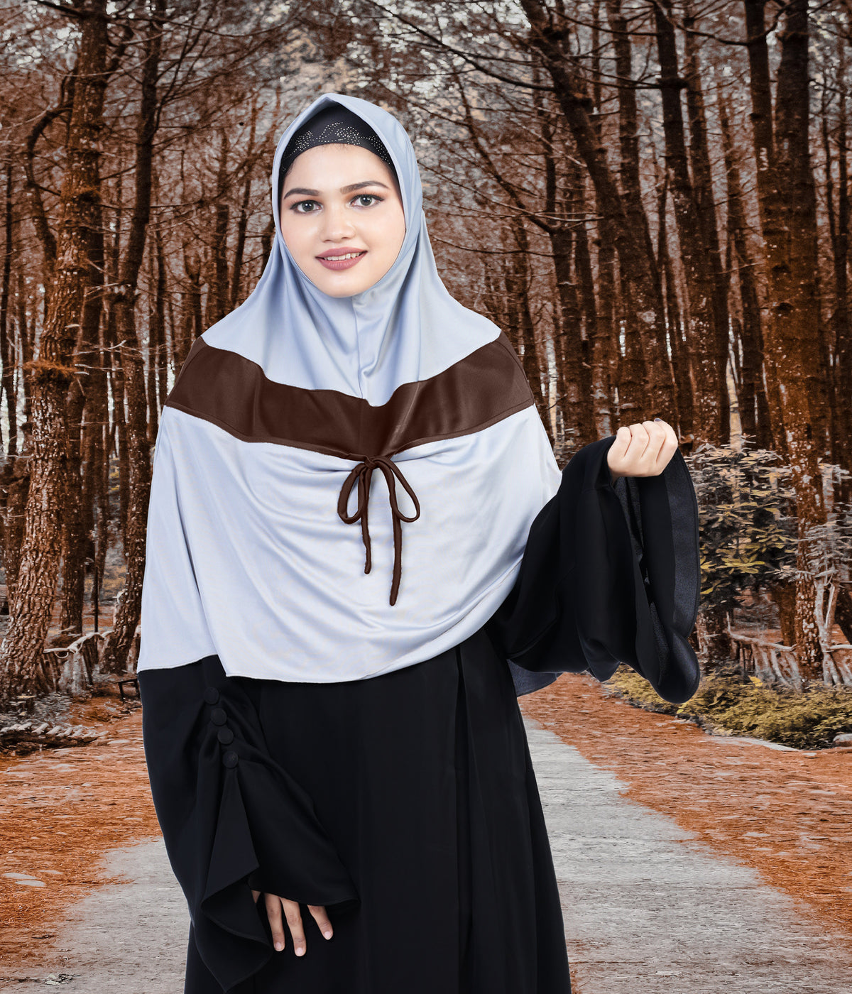 Mehar Shakira Elegant Dual-Tone Knot Hijab