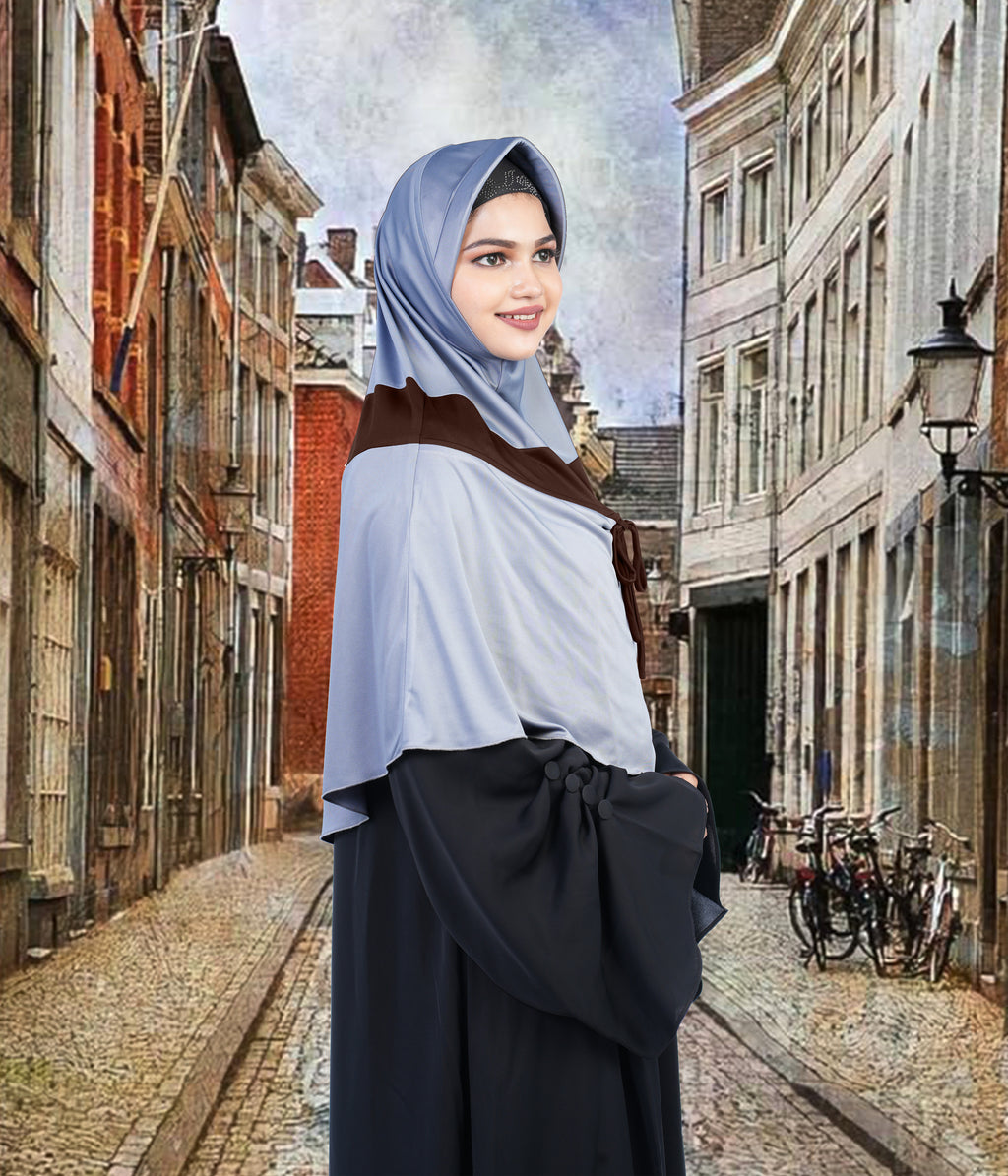 Mehar Shakira Elegant Dual-Tone Knot Hijab