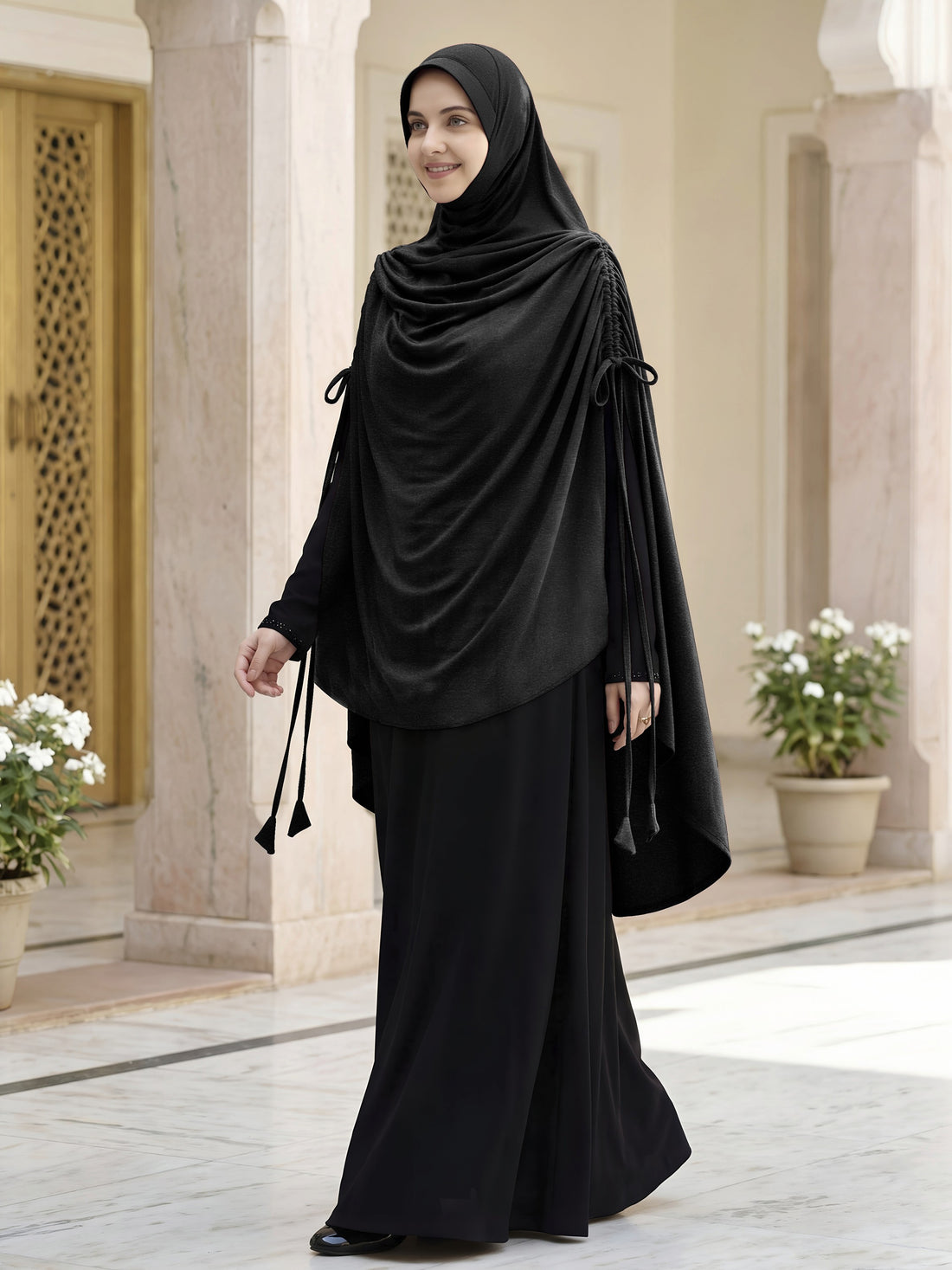 MEHAR Ulema Drip Drop Khimar for Women - Long Hijab with Side Slit & Tie