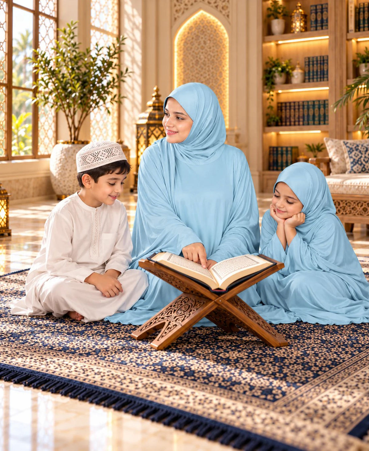 MEHAR Zahra Single-Piece Prayer Dress with Attached Hijab for Muslim Women