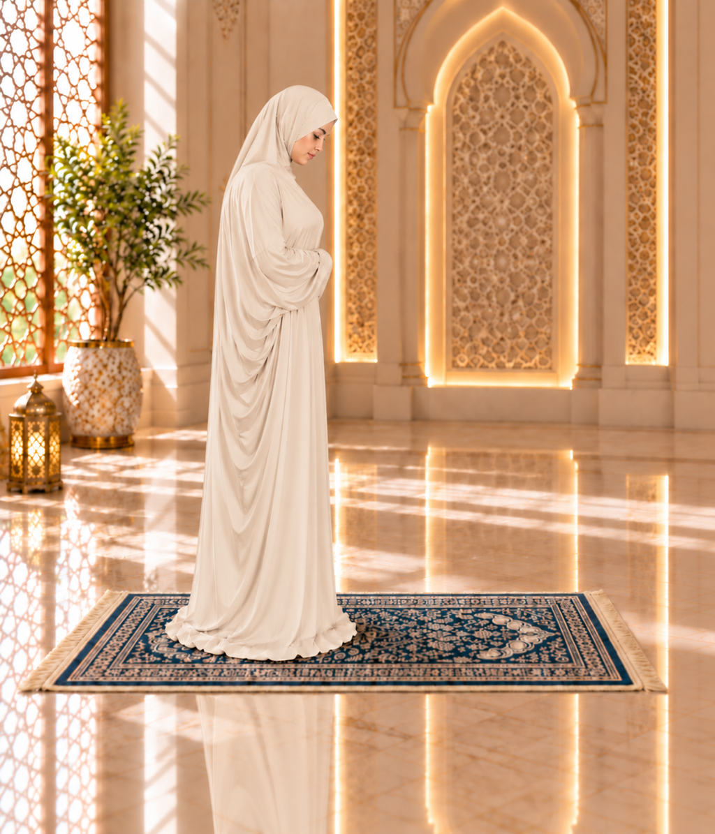MEHAR Zahra prayer dress for Muslim women in Wheat - view 4