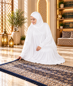 MEHAR Zahra prayer dress for Muslim women in White - view 1