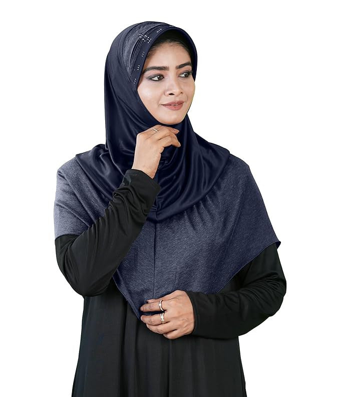 Mehar Hijab Muslim Women's Dual Layer & Dual Texture Fabric Zaira Hijab